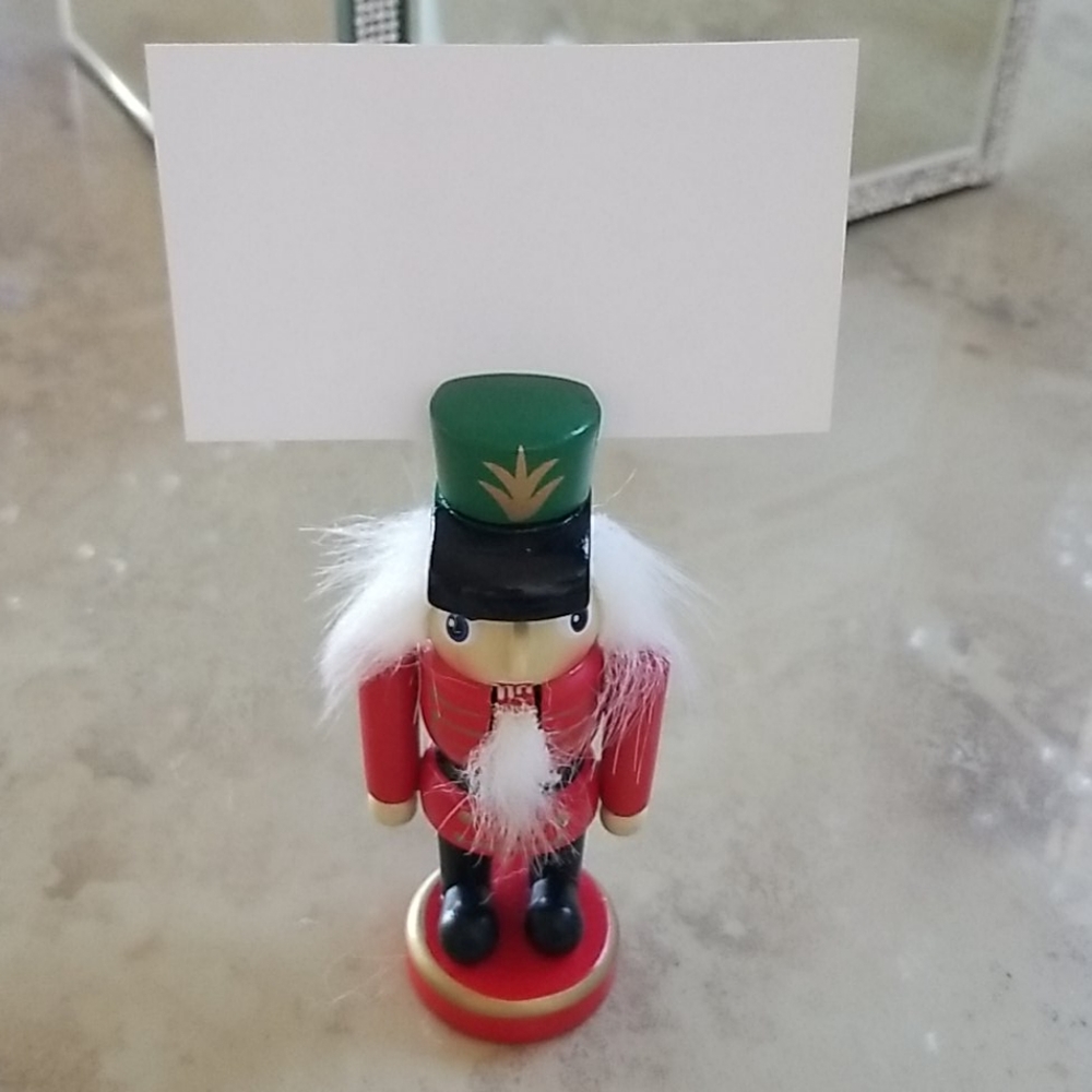 SALE! Nutcracker Placecard/Recipe/Info Holder NWOT